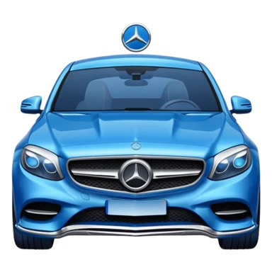 blue mercedes sticker