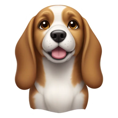 Cute beagle dog with short ears and is medium brown and white that’s cute and a little chubby that is really cute  sticker