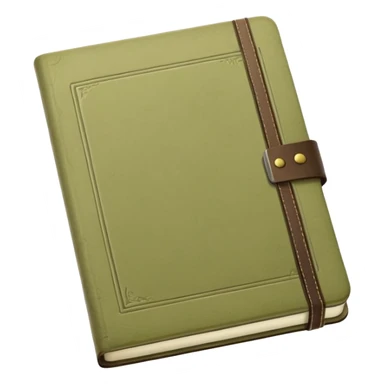 Pale olive Planner open notebook sticker