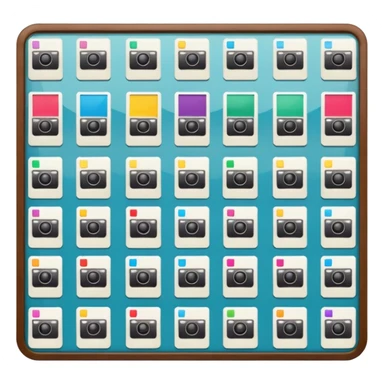 board with many polaroid photo sticker