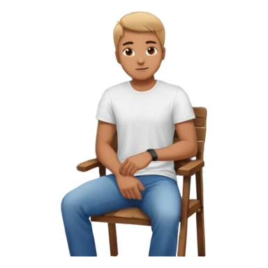 Man + chair + city view sticker