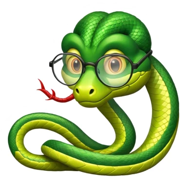 snake with glasses  sticker