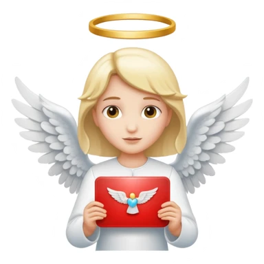 angel holding share sign sticker