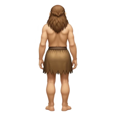 backview neanderthal cloth skirt sticker