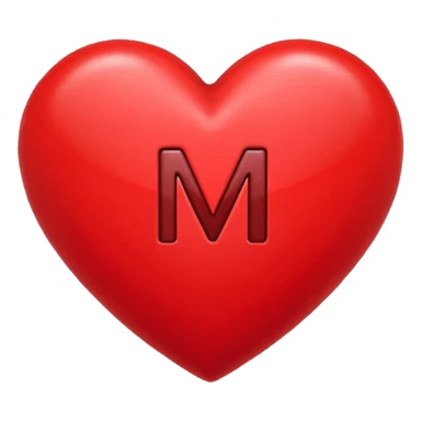 Corazón con la letra m  sticker