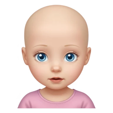 baby girl with blue eyes no hair sticker