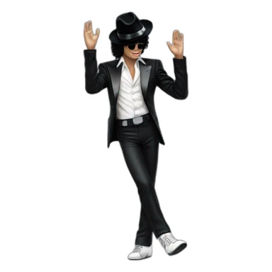 Michael Jackson moonwalking tipping his hat sticker