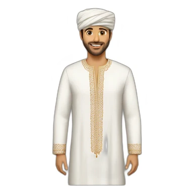 man dress moroccan clothes sticker