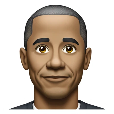 the president "Obama" with a speech bubble that says "Good night", all of the facial features are integrated. extremely realistic and well made sticker