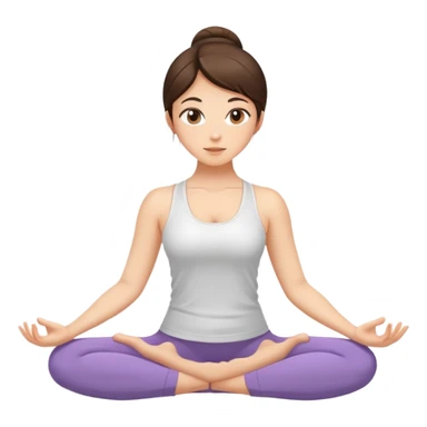 Fille brune qui fait du yoga sticker