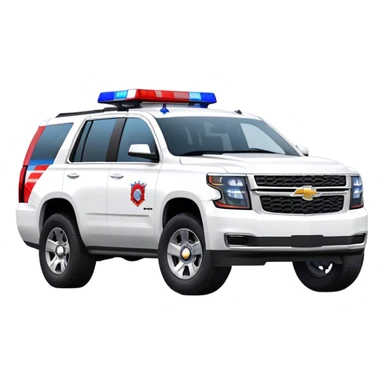 Emergency Response SUV - Chevrolet Tahoe (Model Year: 2021) (Iconic colour: White with red/blue sirens) sticker
