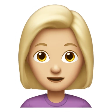 grandma with very half long blonde hair with no glasses sticker