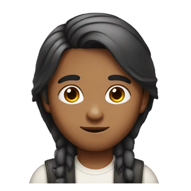 Indian boy with straight Korean hairstyle sticker