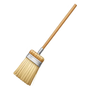White broom sticker