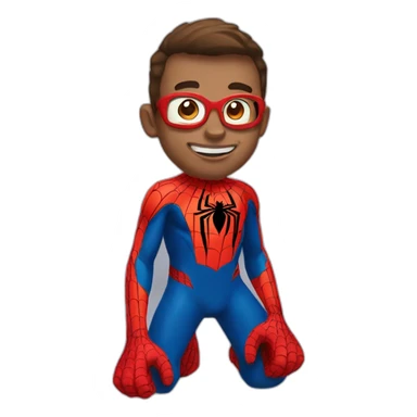 Un singe qui fait un chèque a spiderman sticker