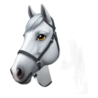 Grey wonderful horse see. A beautiful girl sticker