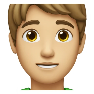boy with green eyes brown hair and fine lips sticker
