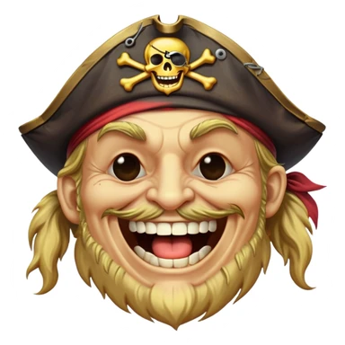 pirate laughing sticker