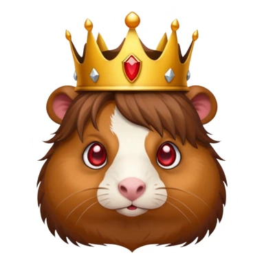 guinea pig as an evil demon king, emoji style, red eyes sticker