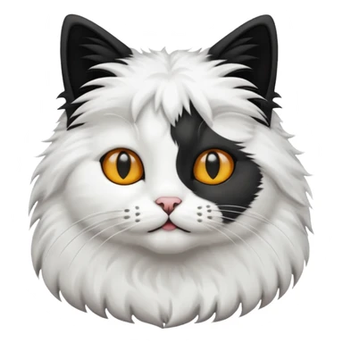 cat white and black  sticker