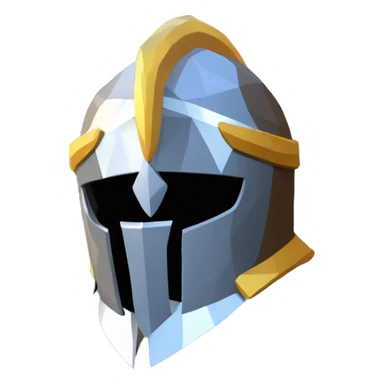 Low poly drawing Knight helmet  sticker