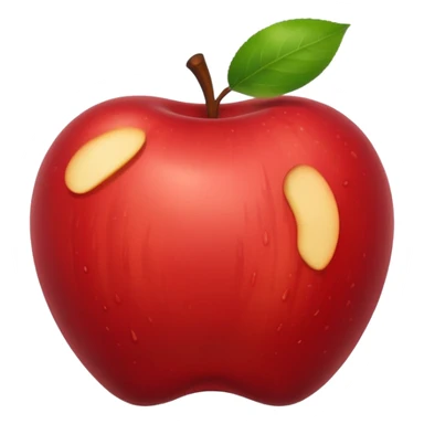 Bruised red apple sticker