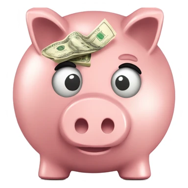 saving money in euros piggy bank sticker