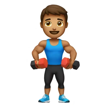 dumbell training sticker