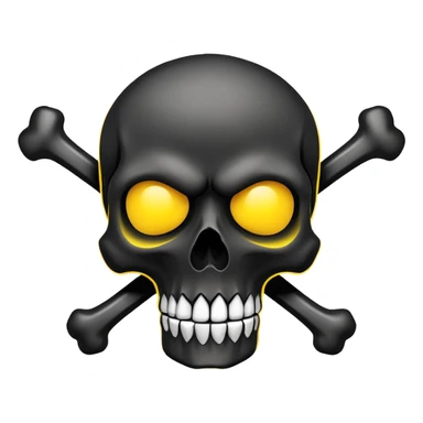 smooth black skull with graffiti brand logos, front view sticker