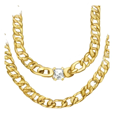 diamond cuban link chain sticker