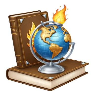 Combine these to make 1. 🌎💎📓🫥🔥⚖️ sticker