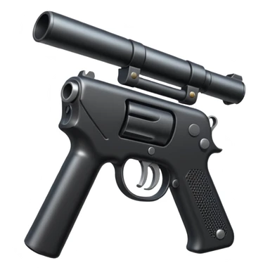 Gun with silencer sticker