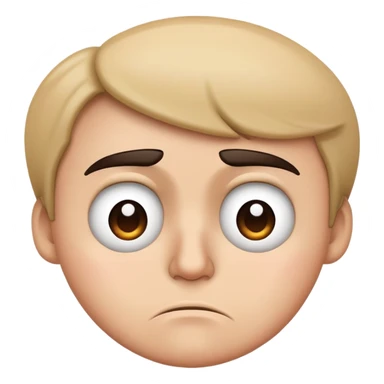 disapproving face with frown and raised eyebrow sticker