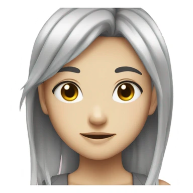 anime girl wink sticker