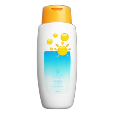 Sunscreen bottle sticker