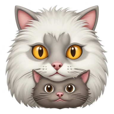 a cat and a grey hog sticker