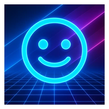 Create a background inspired by this image, but in a Tron 80's retro style: use neon blue, purple, and pink diagonal stripes, glowing grid effects, and a futuristic vibe. Remove the vintage texture and replace with a clean, digital look. sticker