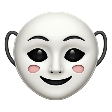 Happy and sad face mask sticker