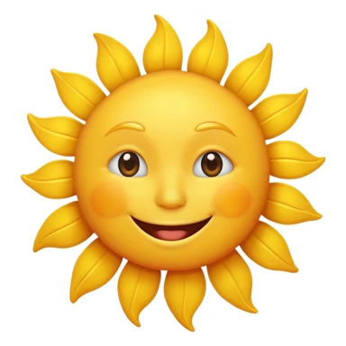 smiling sun emoji, bright and cheerful sticker
