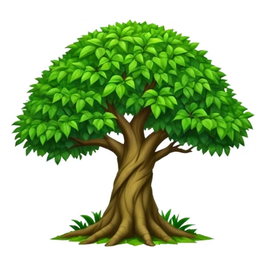 green tree in the wild Africa, like the plants in Lion King sticker