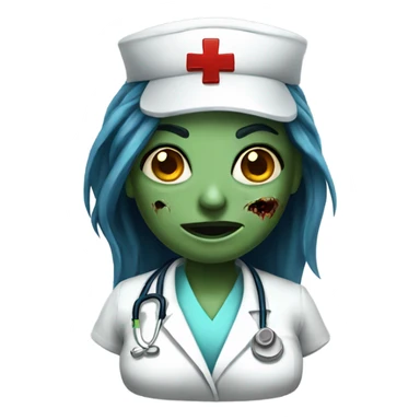 Female Zombie nurse sticker