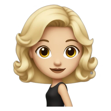 Girl in black dress and black heels  sticker