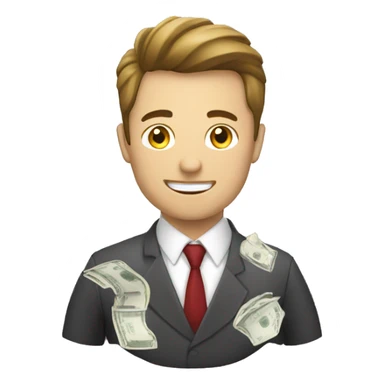 Man doing trading forex sticker