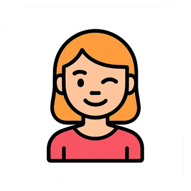 winking woman sticker