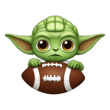 football yoda sticker