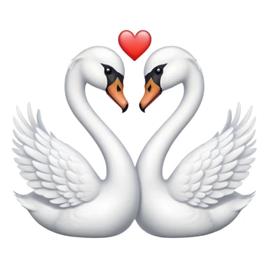 Two swan making a heart 💗 sticker