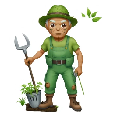 Toxic Gardener old Bob kill weeds from the toxic avenger sticker