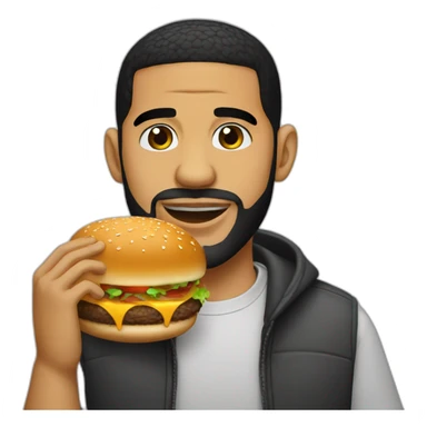 Drake who eat a burger sticker