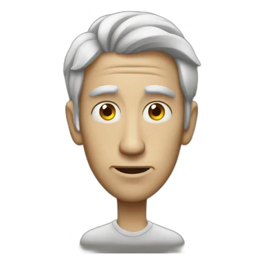 man with twisted eye sticker