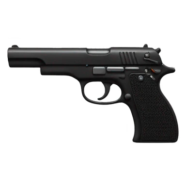 black gun pointing to the right  sticker